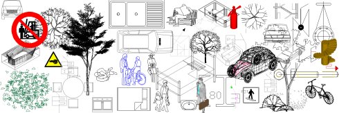 Bloques cuadros decorativos autocad